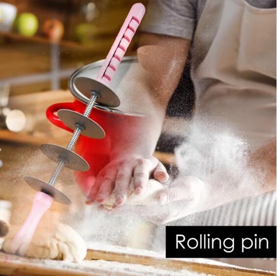 Adjustable Blade Roller Pin Croissant Cutter Multi-function Bread Slicer Set Stainless Steel Croissant Bread Dough Cutter Roler3