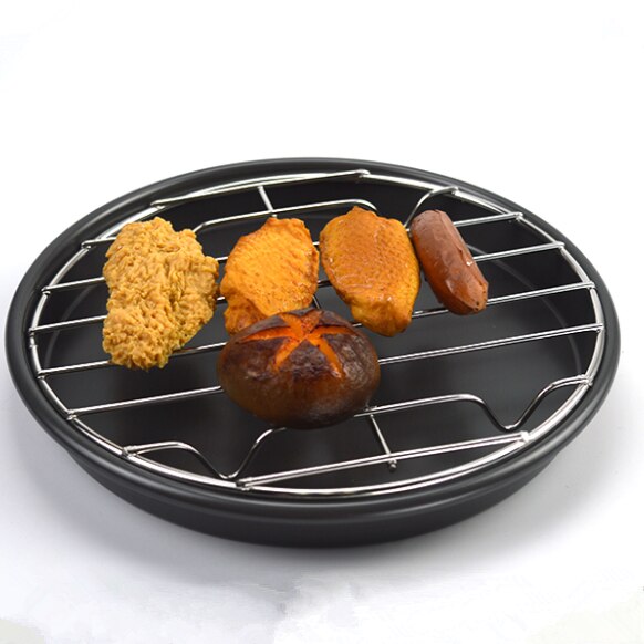 Pizza Pfanne Tablett platte Runde Pizza Grill huhn flüGel edelstahl Grill Pfanne ofen mikrowelle Grill Nicht-Stock Grill Platte