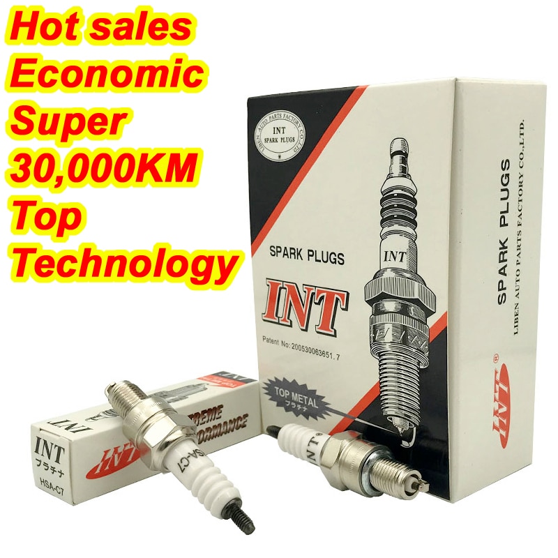 1PC INT Motorcycle Racing HSA-C7 Spark Plug For GY6 CR7HIX CR7HSA C7HSA A7RTC A7TC UF22 CR6HSA C5HSA C6HSA