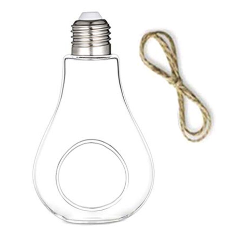 Glass Hanging Planter, Light Bulb Shaped Hanging Air Plant Holders, Flower Pots Plant Containers Terrarium Hanging Glas