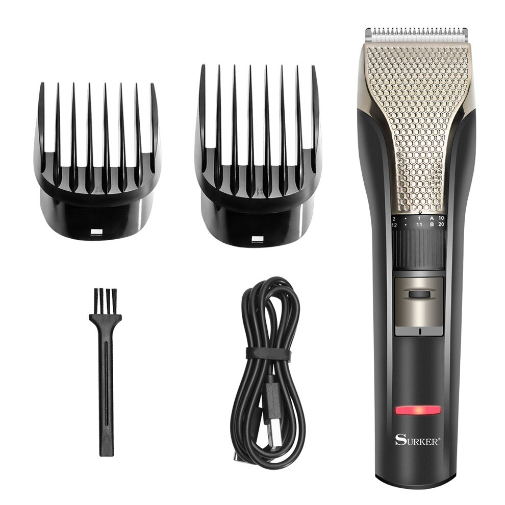 surker hair trimmer SK-836 USB rechargeable hair clipper haircut machine adjustable 1-20mm