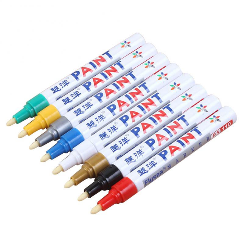 12 farben Autolack Kratzer Reparatur Stift Wasserdichte Farbe Stift Marker Stift Pinsel farbe Auto Reifen Lauffläche Pflege Permanent Farbe marker