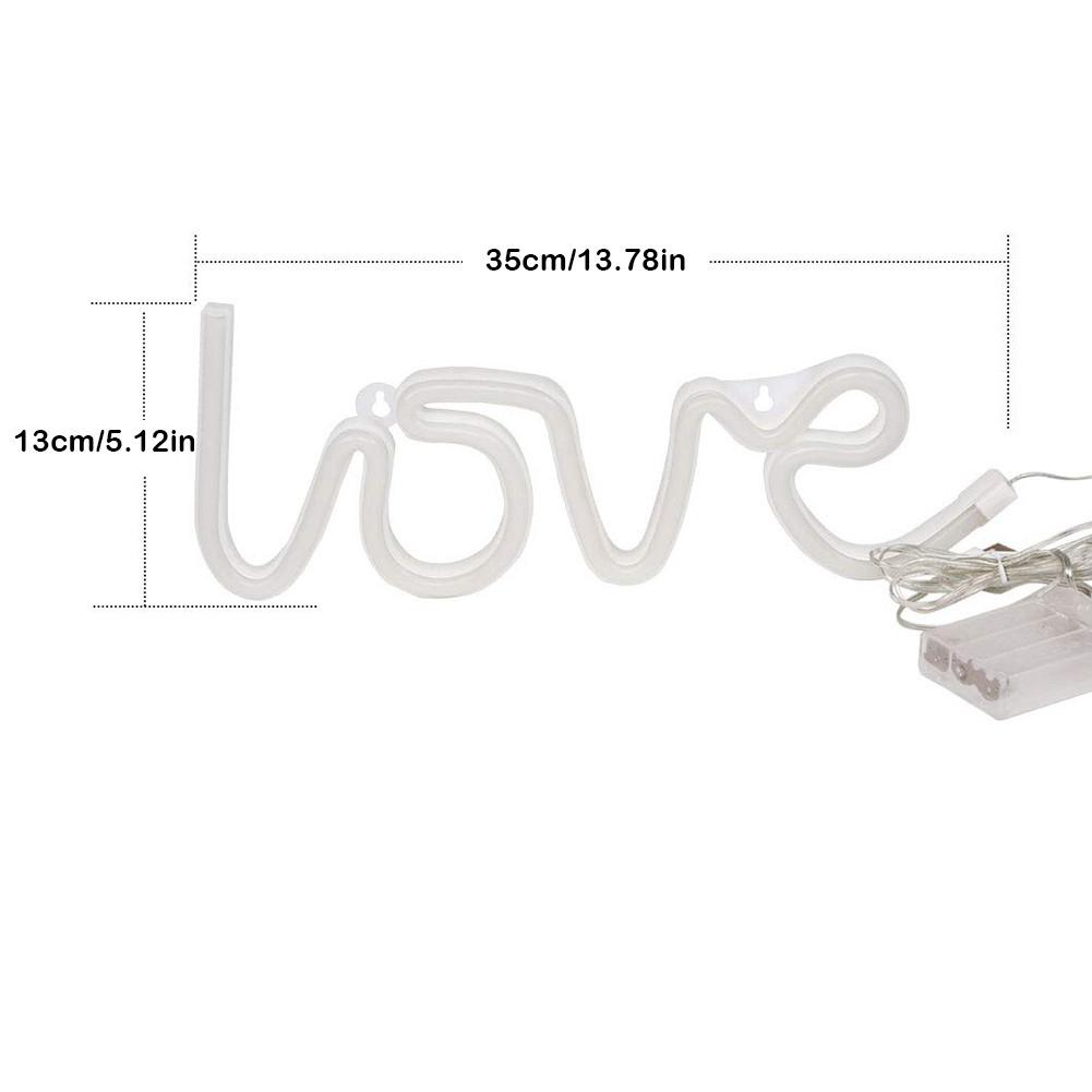 Home Decor LOVE Neon Light USB Powered Wall Decor Lamp for Party Year Decoration