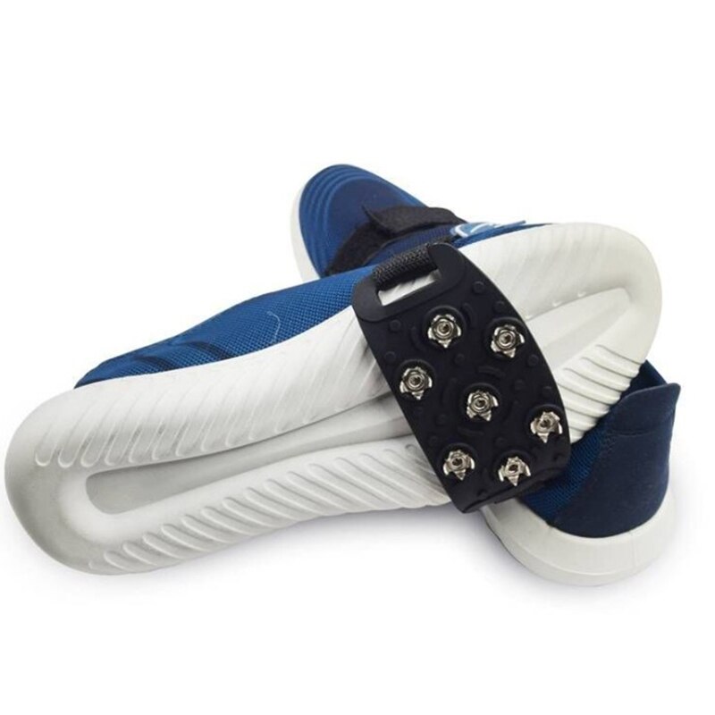 1 paar 7 Zahn Anti-Schleudern Eis Greifer Spitze Winter Klettern Anti-Unterhose Schnee Spikes Griffe Stollen Über schuhe Deckt