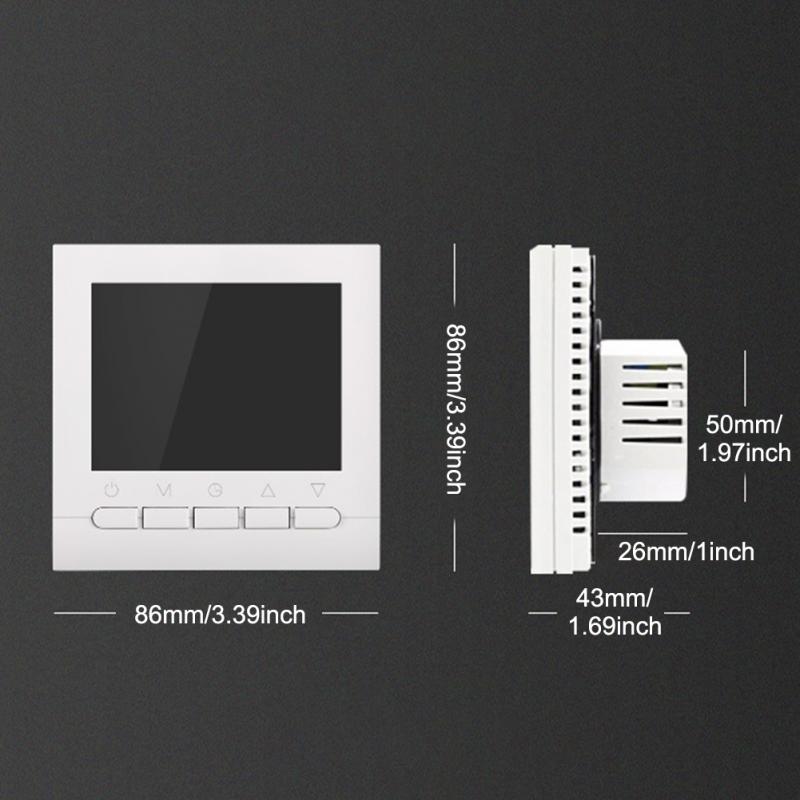 Programmable Practical Digital Thermostat Home LCD Display Smart Wireless Room Heating Accurate With Backlit