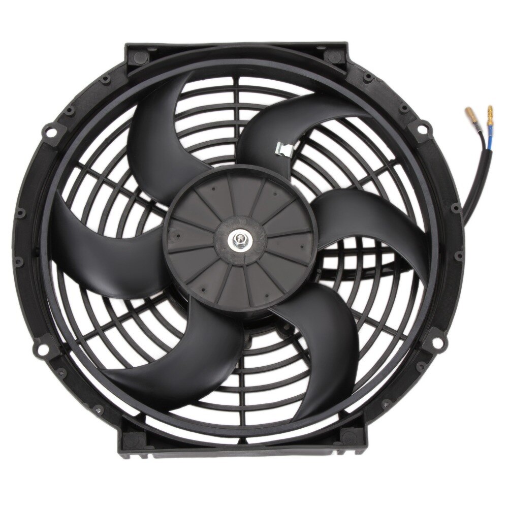 10 80W Universal Radiator Cooling Fan Pull Push Slim Engine Mounting Fitting