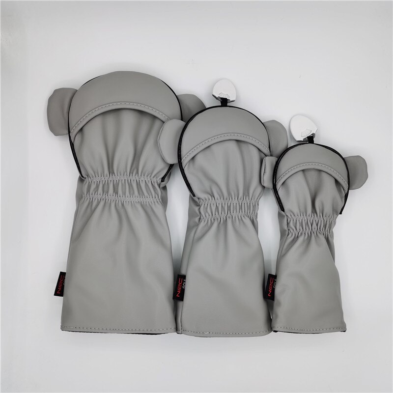 Djur golf koala headcover pu läder golf driver fairway woods hybrid putter covers 135ut komplett set maskot nyhet