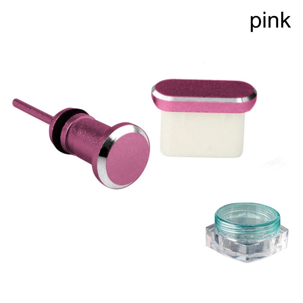 Type C Charging Port Earphone Dust Plug 3.5mm Jack Interface Mobile Phone Card Retrieve Card Pin For Samsung Oneplus Huawei: pink