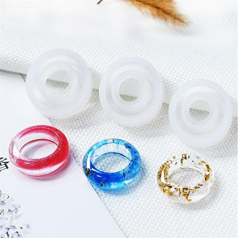 Crystal 6/14 Hole Rings Mold Handmade DIY Making Ring Jewelry Silicone Mold Epoxy Mould Epoxy Resin For Jewelry Making Pendant: 3pcs