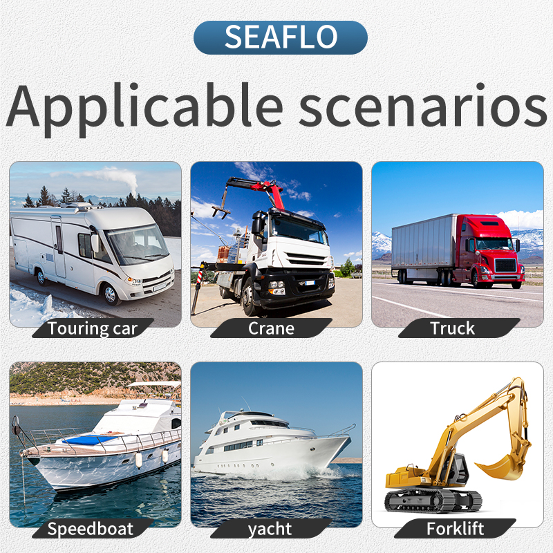 SEAFLO 1.3 GPM 60 PSI Automatic Marine Water Diaphragm Pump 12V Self Priming Electric Yacht Boat Marine RV Caravan High Pressure