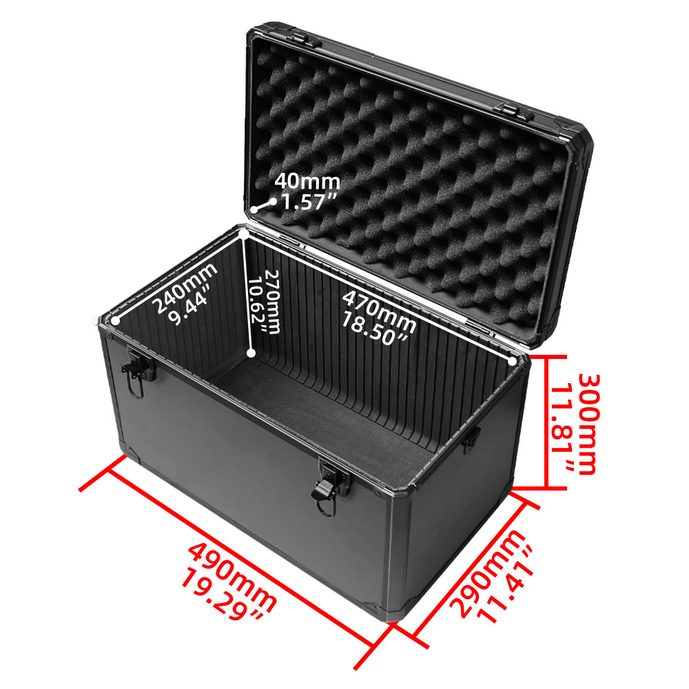 Boîte à outils en alliage d'aluminium, boîte de rangement d'équipement de verrouillage à clé, mallette à outils de quincaillerie avec outil de séparation perfectionnée: YELLOW