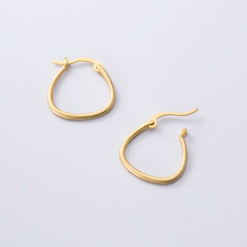 INZATT Real 925 Sterling Silver Minimalist Round Hoop Earrings For Women Party Fine Jewelry Hiphop Accessories