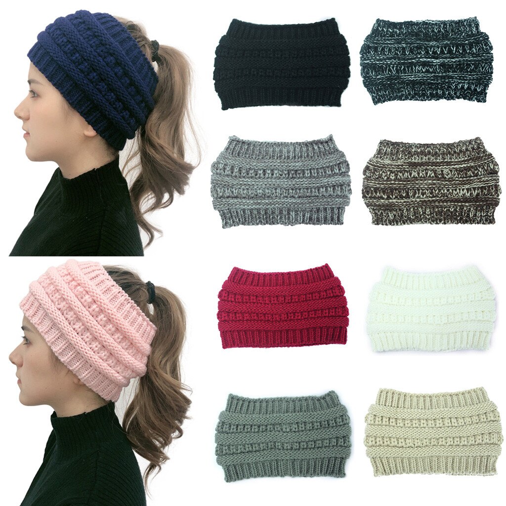 Femmes tricoté bandeau extérieur tête enveloppement hiver plus bandeau pour dames acrylique Crochet bandeau tête enveloppement 20FEB3
