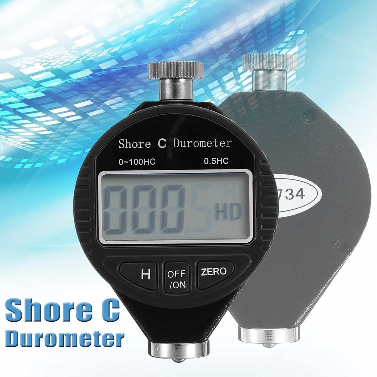 Precise Digital Shore C Durometer High Hardness Rubber Tester 100HD LCD Display Meter Digital Hardmeter