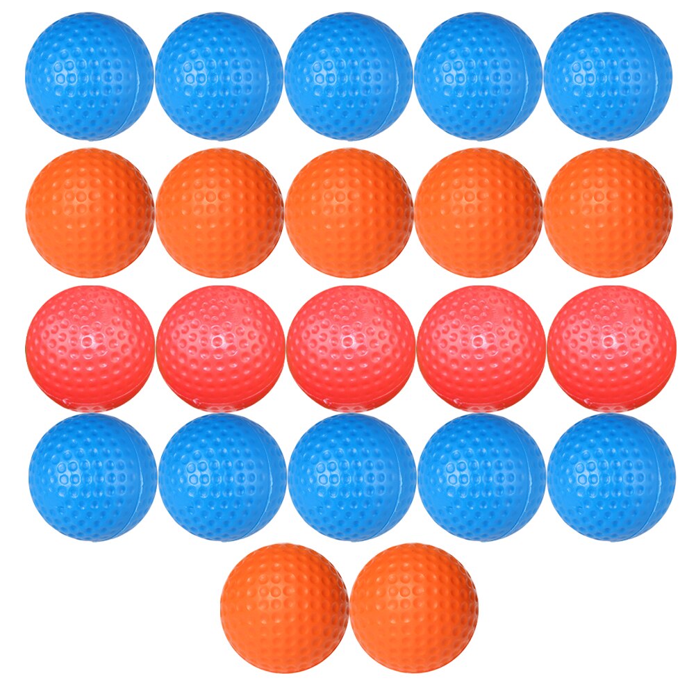 22 stk golfbold hulkugle ikke-porøs kugle golfsvingtræning hjælper med indendørs dobbeltlags golføvelsesbolde til indendørs: Tilfældig farve