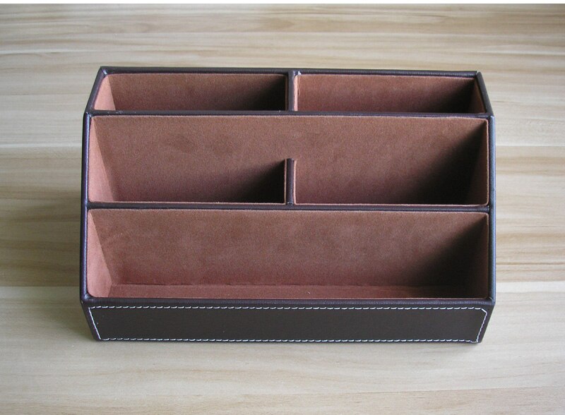4 st / set pu läder trä multifunktionellt skrivbord arrangör kontor brevpapper byrå arrangör hållare kontor skrivbord tillbehör  k219