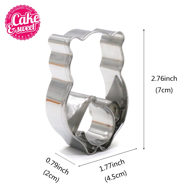 Cookie Cutters Stainless Steel Animal Shape Biscuit A Bear With The Honey Pot Fondant Pastry Decorating Baking Tools