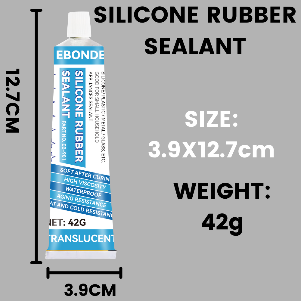 Adesivo impermeabile sigillante in gomma siliconica per incollare silicone/plastica/metallo/vetro, ottimo per sigillante per elettrodomestici