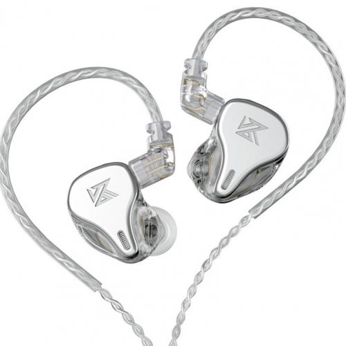 KZ DQ6 In-Ear Oordopjes - 3DD Dynamische Drivers, HiFi Muziek, Microfoon Optie, 1.2m Kabel: Wit Zonder Microfoon
