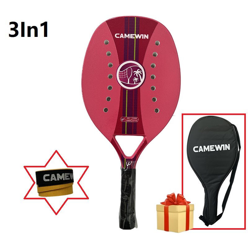 Camwin Raquete Strand Tennis Carbon Fabrikanten Strand Bal Klepels Padel Racket Pala Padel Outdoor Sport Met Cover: 3