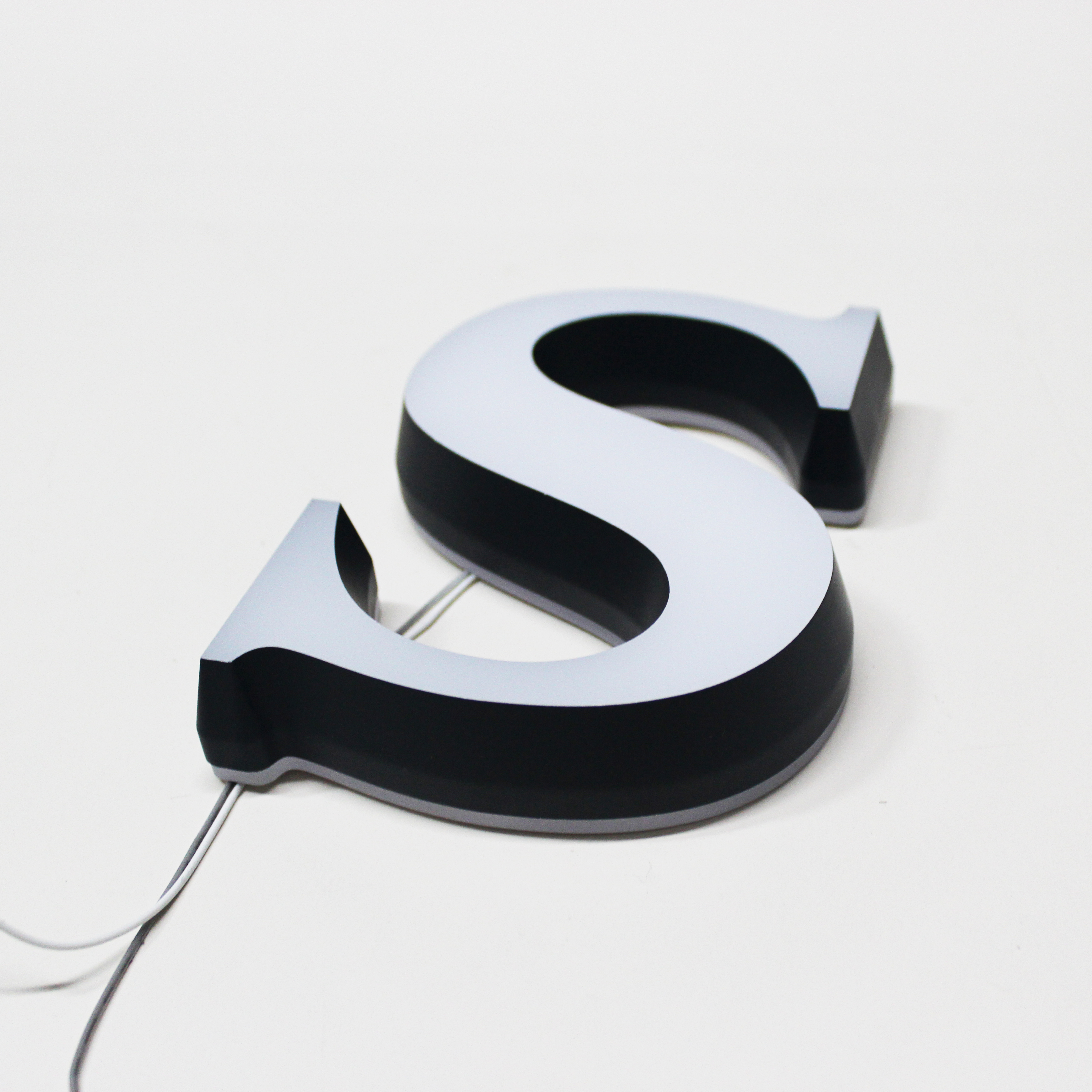 Wall mounted front and back lit acrylic signage waterproof face and halo lit light for party