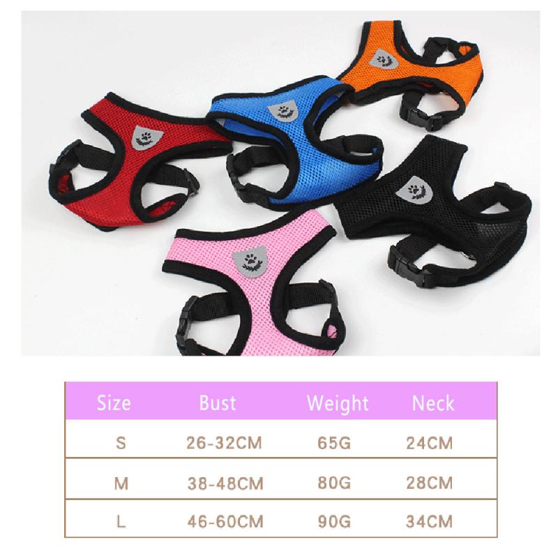 Dog Accessories Breathable Mesh Dog Harness And Leash Set Puppy Cat Harness Vest For Small Dogs Chihuahua