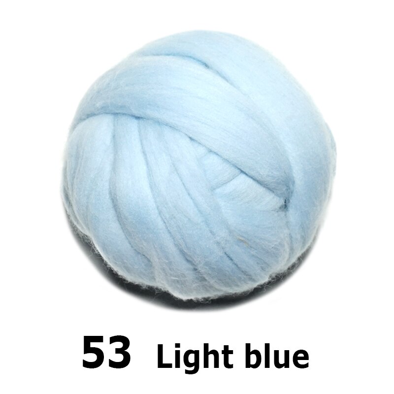handmade Wool Felt for felting 50g Light blue Perfect in Needle Felt 53#