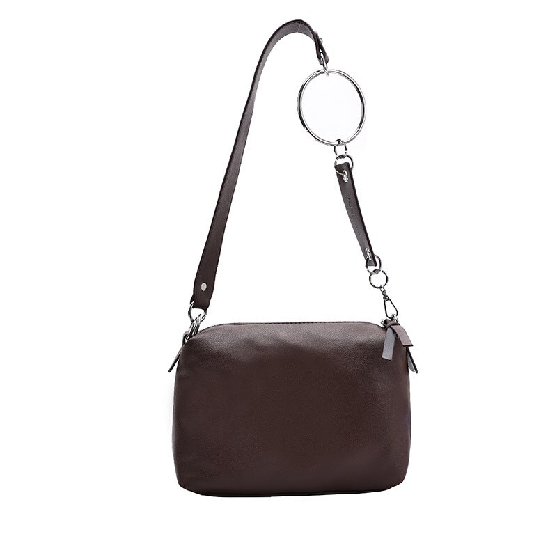 Qiaoduo Vintage Pu Lederen Schoudertas Voor Vrouwen Brede Riem Dames Handtassen Keten Vrouwen Trend Zwervers Messenger Bag: Coffee