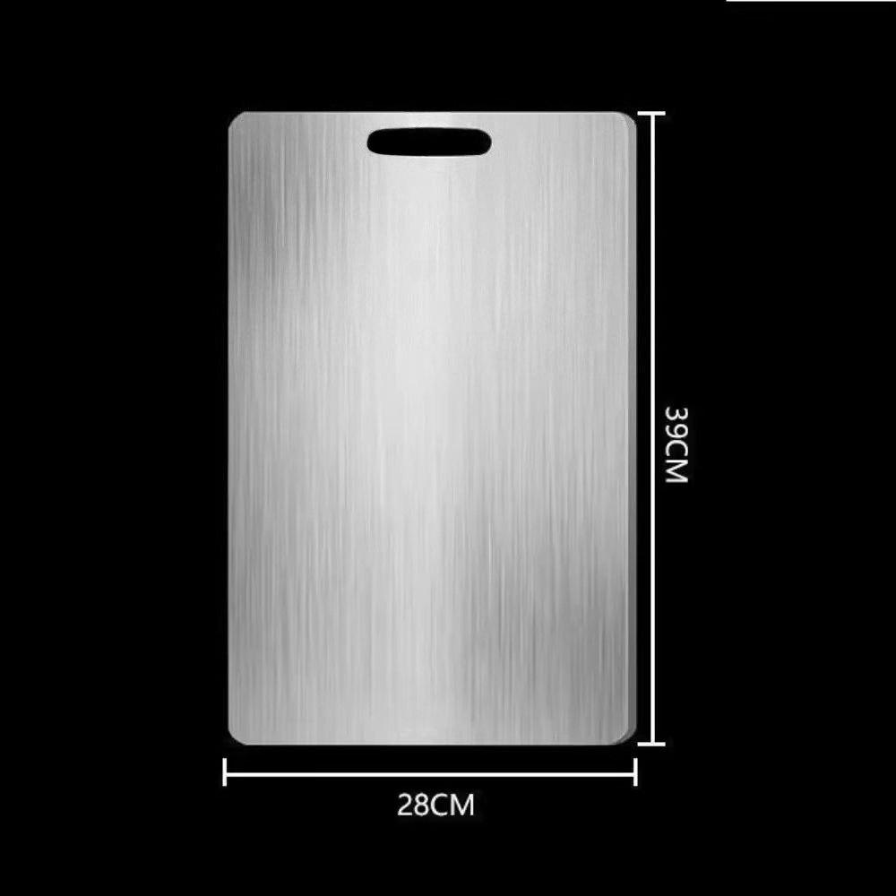 Thickened Stainless Steel Cutting Board Antibacterial and Mildew-proof Household Cutting Board Kitchen Kneading Dough Board: WHITE