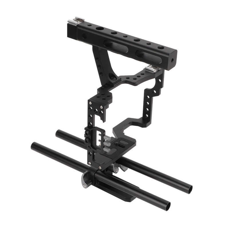 Aluminium Camera Cage Rig Met Top Handvat Voor A7 A7II A7S A7SII A7R A7RII A6000 A6300 A6600 A6400 A7C