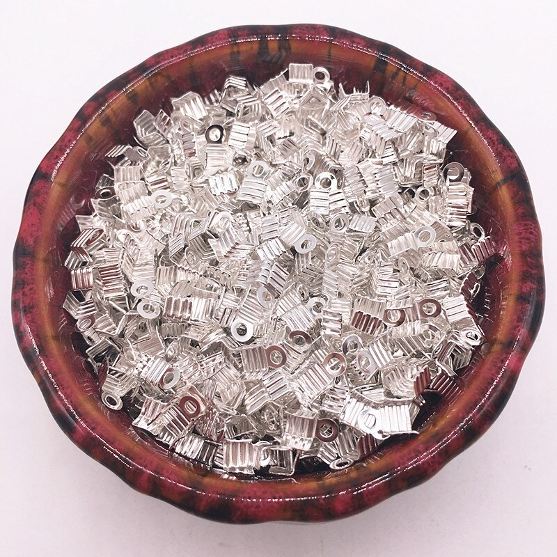 200pcs/lot Cords Crimp End Caps End Clasps Beads For Jewelry Making Bracelet Necklace Jewelry Findings Connectors DIY