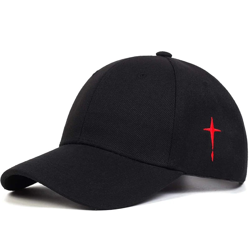 Gorras de béisbol con bordado de gota de agua cruzada Simple Unisex, sombrero informal ajustable para exteriores para primavera y otoño, sombrero protector solar