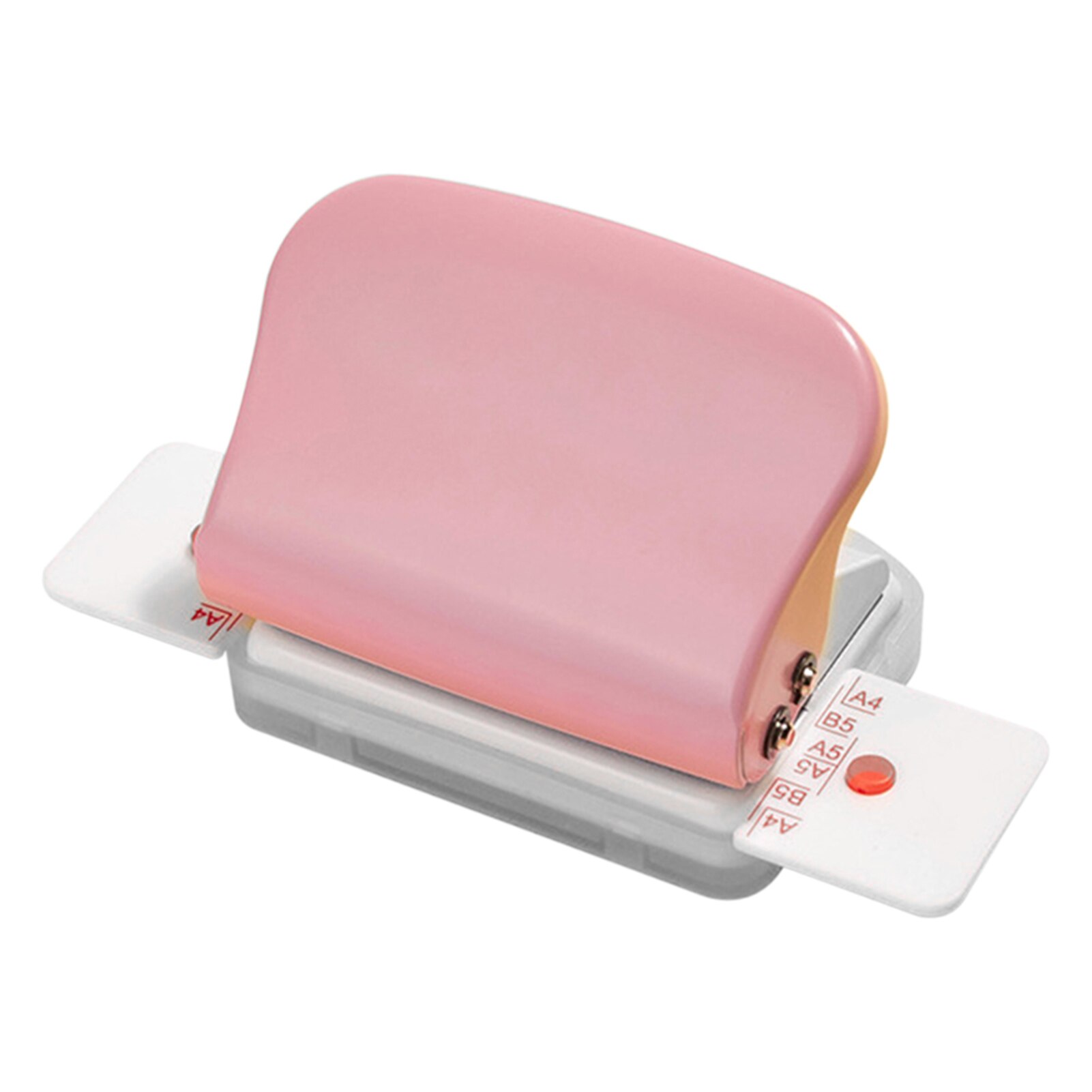 Paper Puncher Metal Notebook School 5 Sheet Capacity 6 Hole DIY Handheld For A4 A5 B5 Portable Home Office Planner Scrapbook: Pink