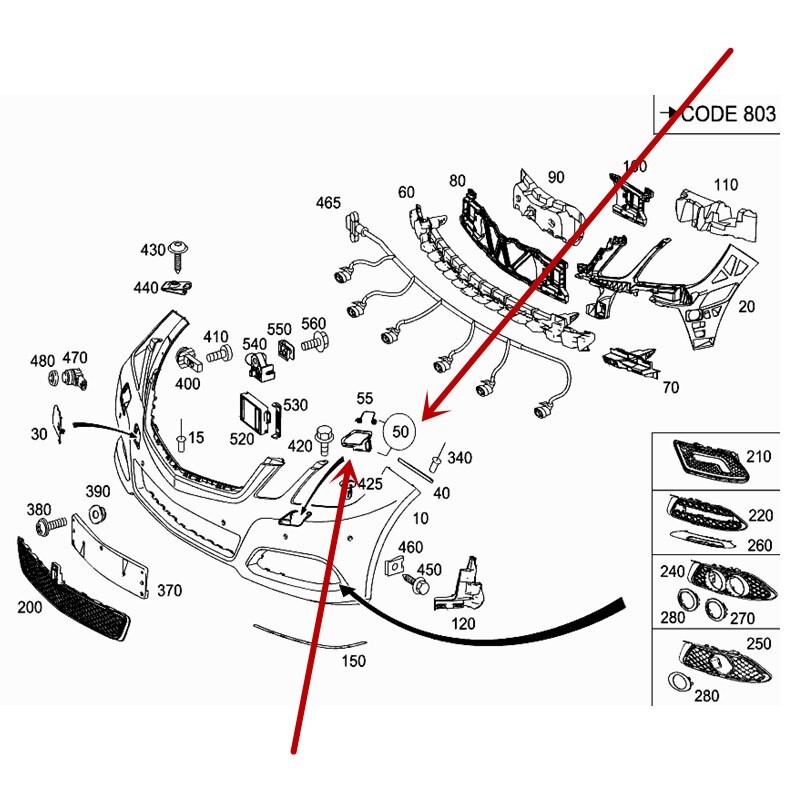 Car Front bumper headlight spray cover E320mer ced es-be nzE200 E260 E300 E320 Level W212 Lighting washer Cover panel