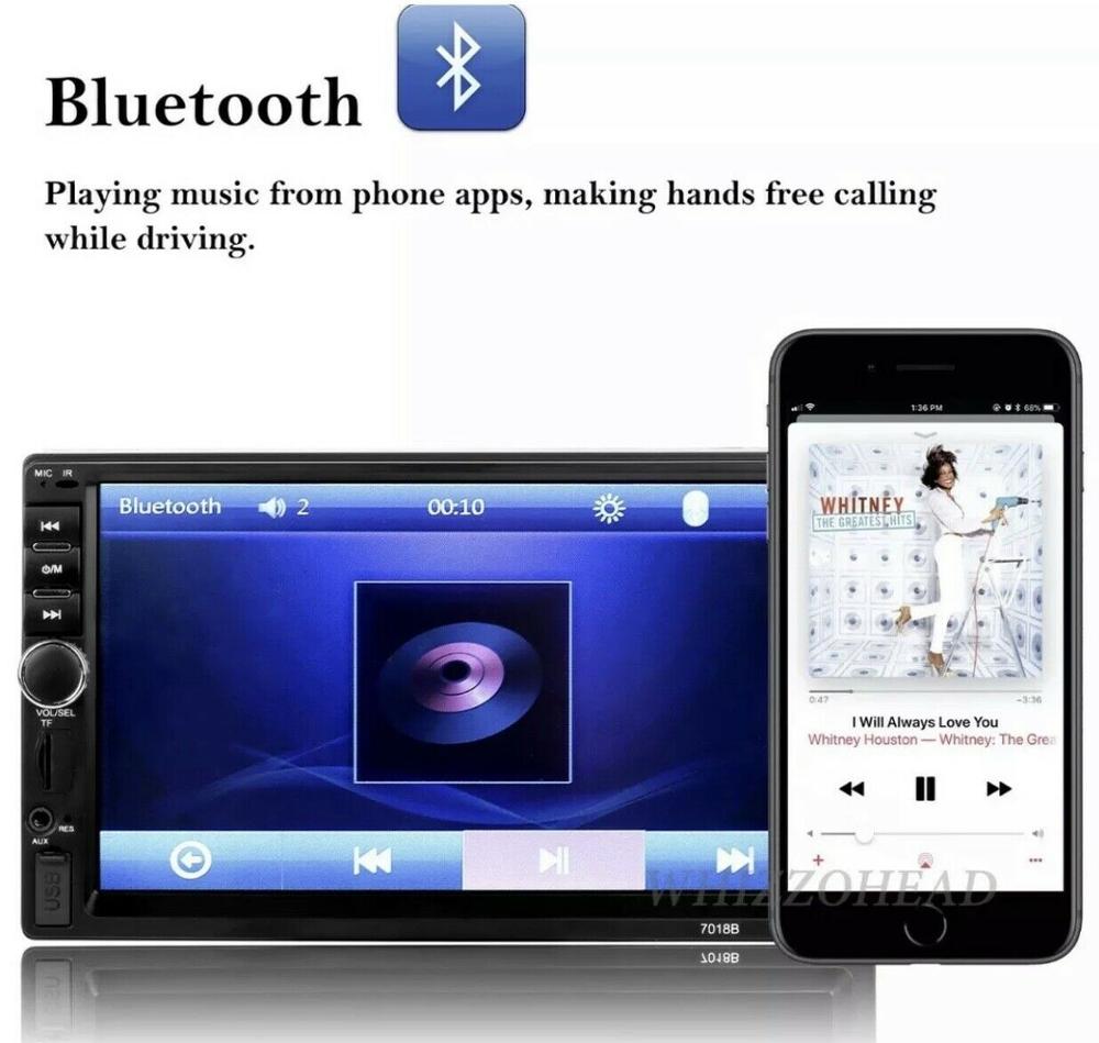 2 Din Car Radio 7" HD Car Multimedia Player 7018B Autoradio Bluetooth MP5 USB Audio Stereo With Rear View Camera Control