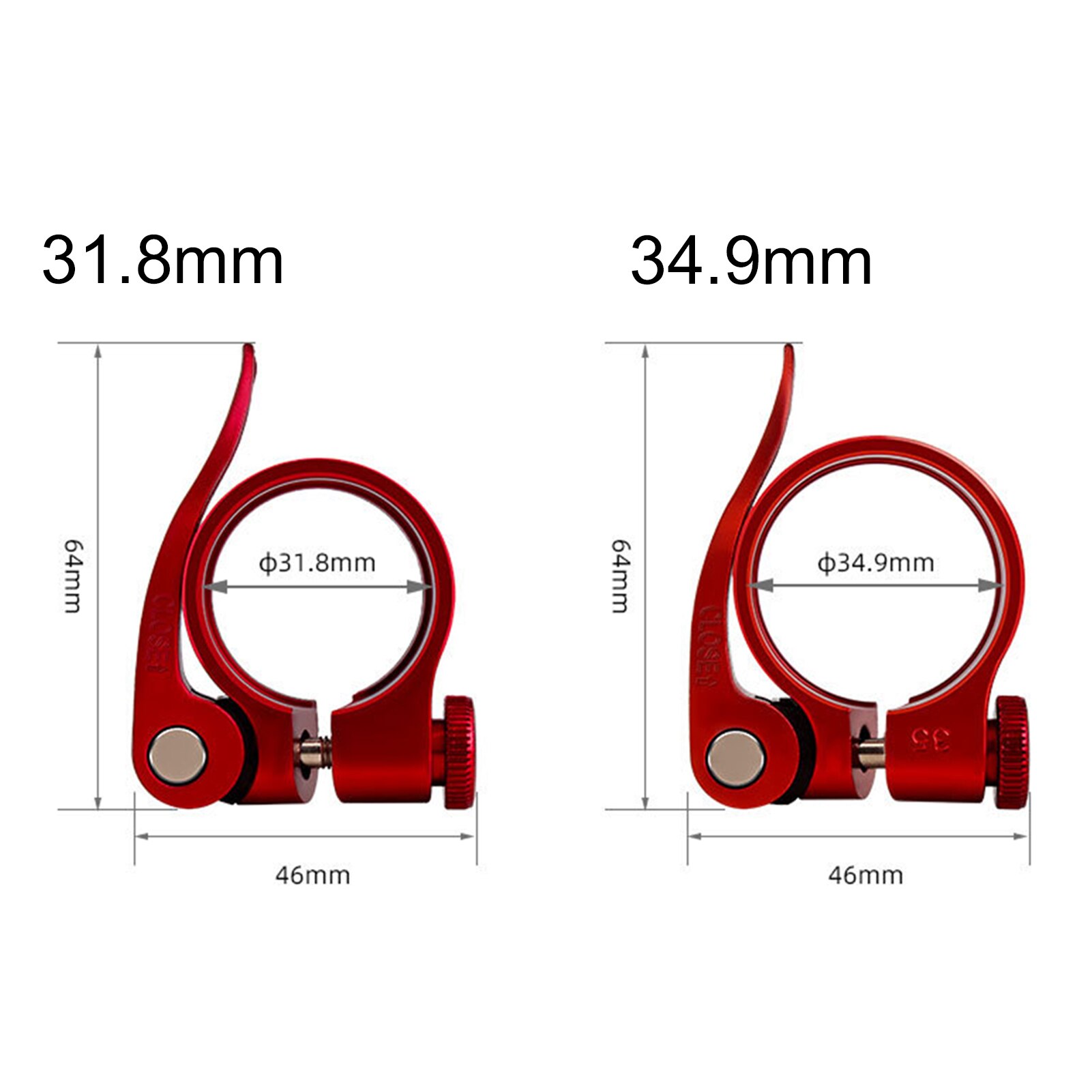 1 Set Stevige Fiets Zadelbuisklem Cnc Proces Snelsluiting Mountainbike Zadelbuisklem Aluminium Fiets onderdelen