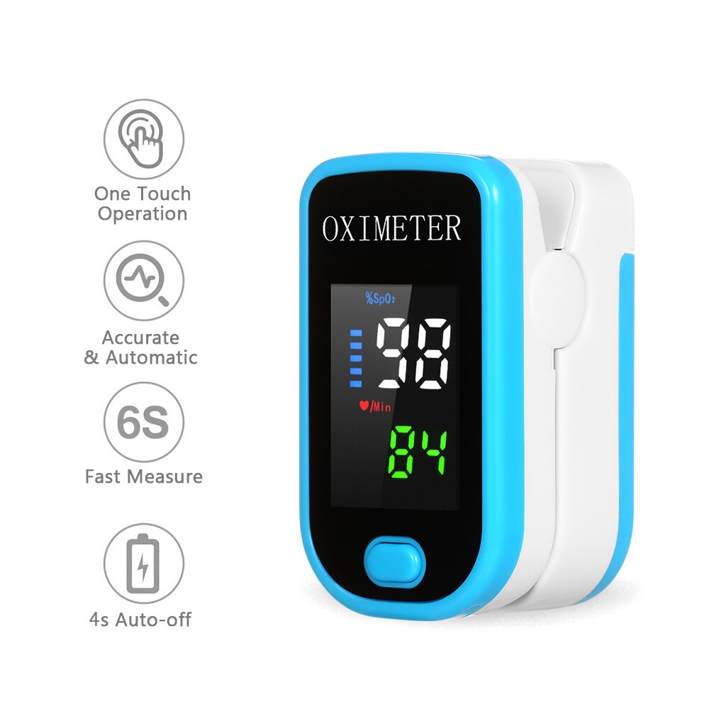 Non-Contact IR Infrared Sensor Forehead Hanging Wall Mount LCD Digital Thermometer High Precision Temperature: Finger oximeter
