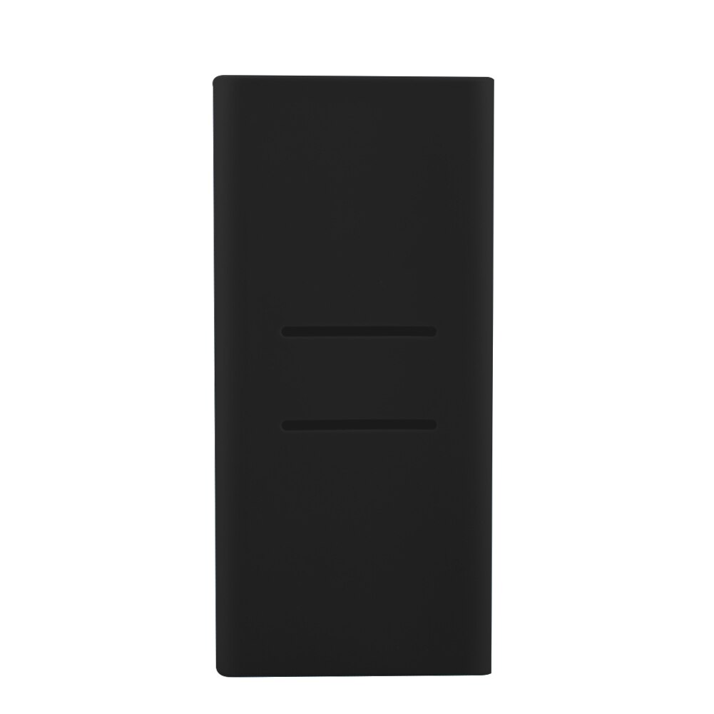 Scrub Silicone Case for Xiaomi Power Bank 2C 20000mAh PLM06ZM Rubber Shell Cover for Portable External Battery Pack: Black