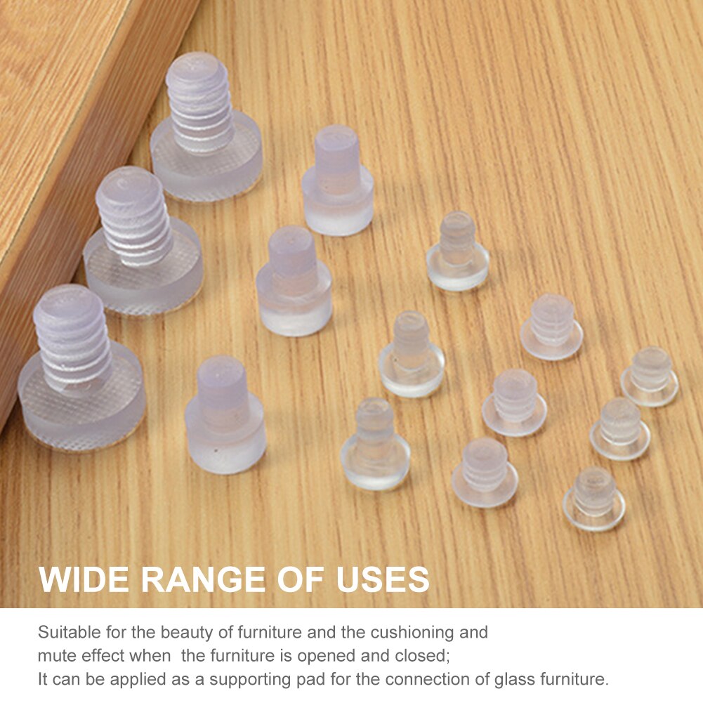 150 Stuks Pluggen Zachte Anti Collision Ingebed Glazen Tafel Top Bumpers Clear Spacers Thuis Patio Pvc Kast Accessoires 5 Maten