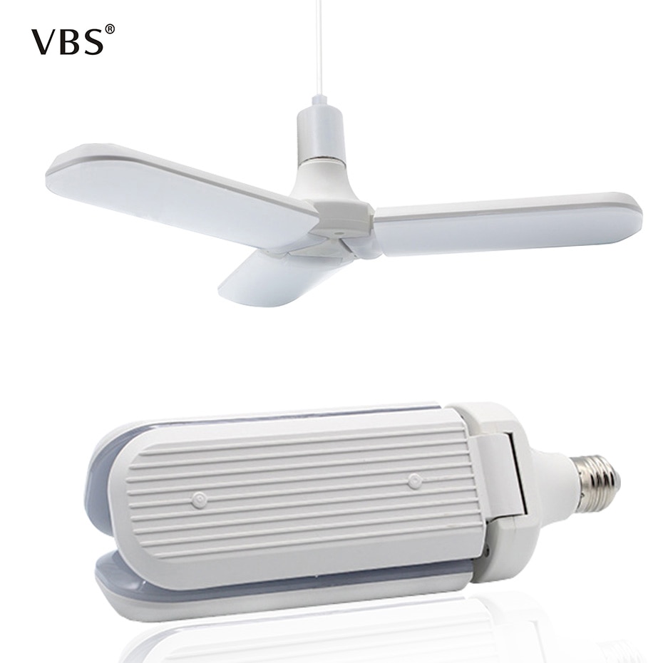 Førte highbay deformerbar garagelys 60w e27 85-265v 6000lm loftlampe til garage / loftsrum / kælder / hjem ledet minelampe  a1