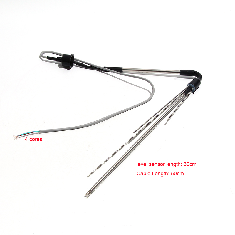 2/4 Cores Water Temperature And Level Sensor Solar Energy Water Heater Controller Parts Side-Mounting Stainless Steel Cable 50cm: white