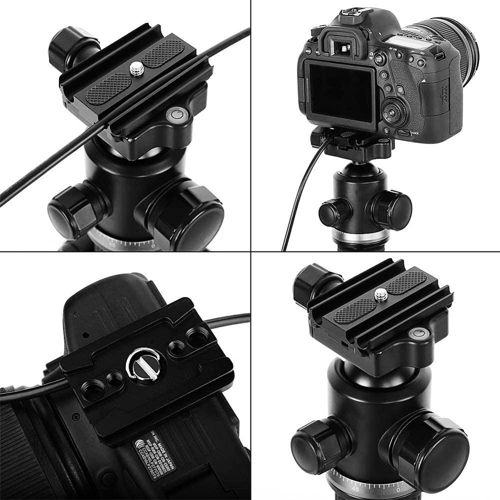 Aluminum Tether Lock QR Quick Release Plate Camera Cable Clamp Adapter Cables Block (Arca Swiss Compatible) Protects Camera