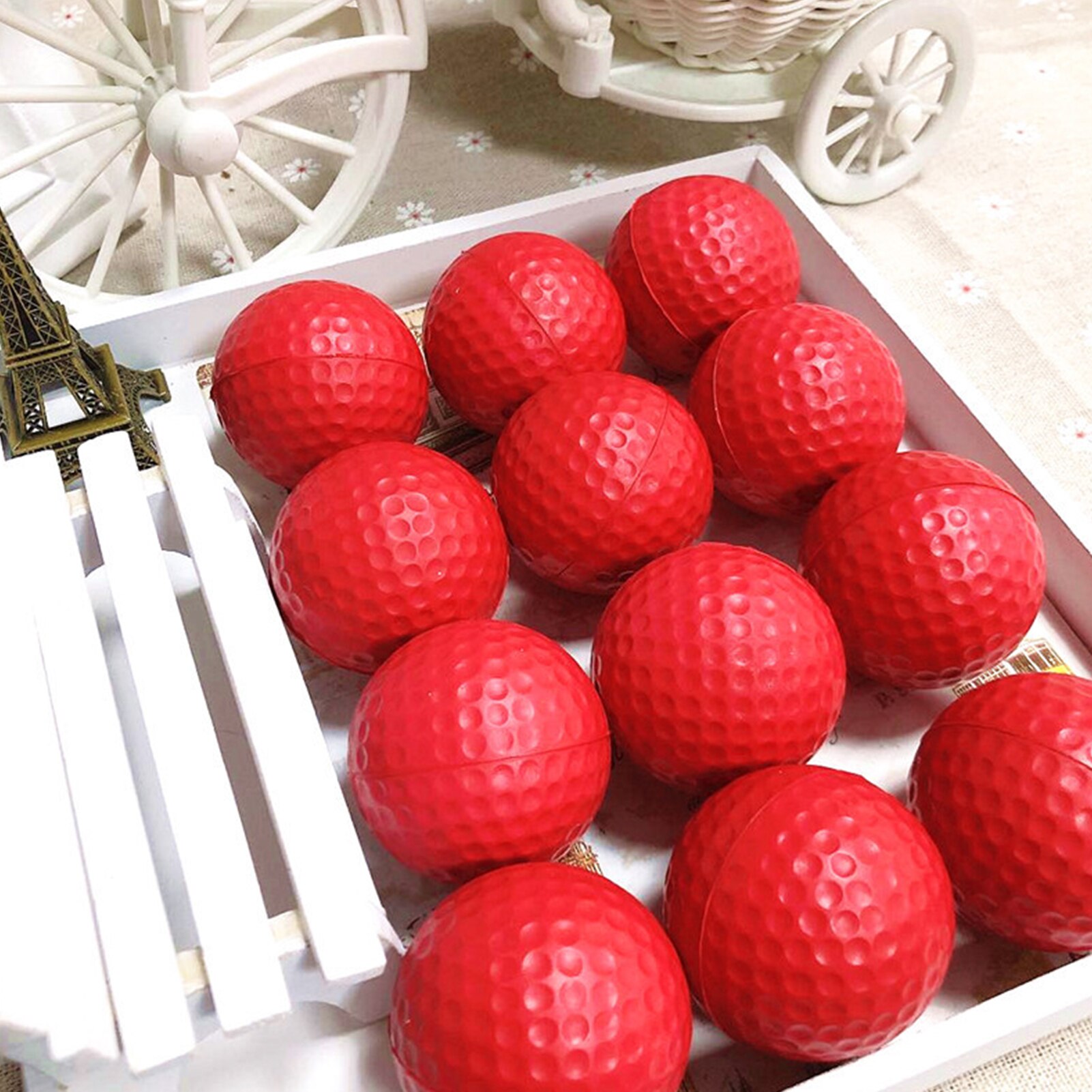 10Pcs Yellow Red Foam Practice Golf Balls Golfer Soft Indoor Swing Exercise Training Sports Tools For Beginner Teenager