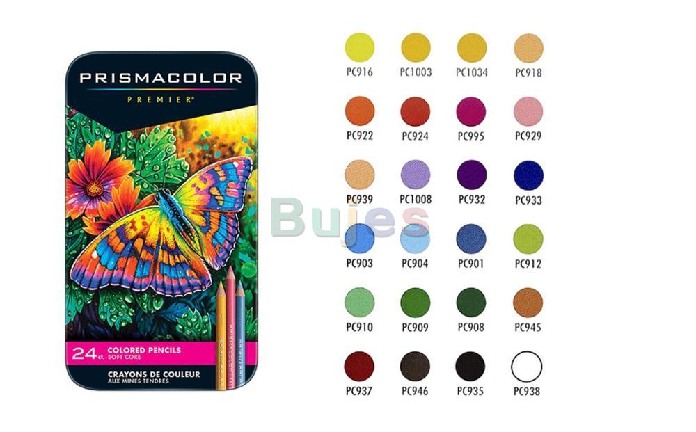 Prismacolor Premier – ensemble de crayons de couleur à l'huile, doux, 132mm, à gros noyau, pour artiste, 24 48 72 150 4.0: 24 oil color