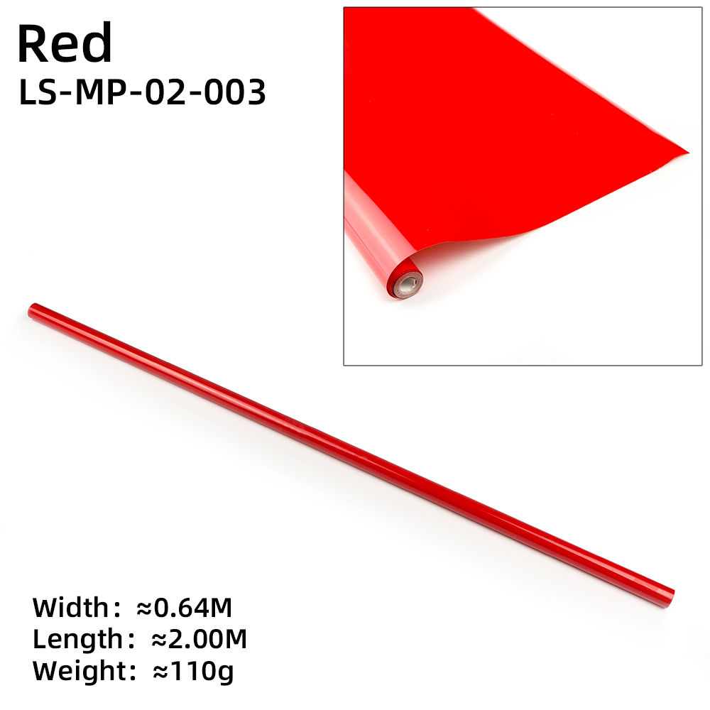 DW Hobby RC Airplane Covering Transparent Film For Balsa Wood Plane 2m/Roll Foils/Covering/Decal for Balsa wood Airplane Model: Red