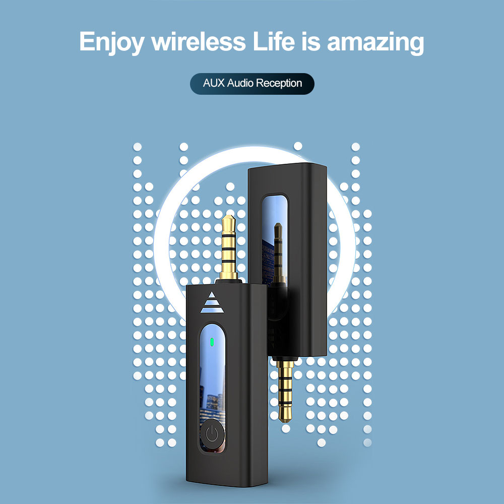 Wireless Microphone Lavalier 5.0 Bluetooth Mini Mic for Recording Interview 3.5mm Sound Receiver for Camera Android Phone Laptop