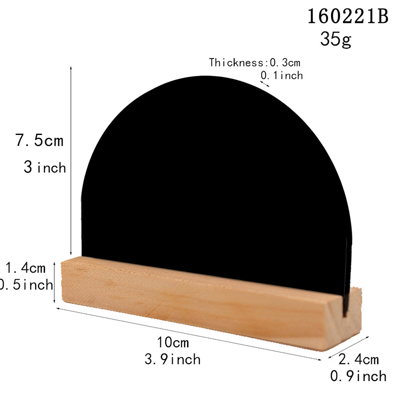 Pizarra pequeña de escritorio de doble cara, tablero de mensaje de escritura para decoración de Bar de Hotel, tablero de aviso: Negro