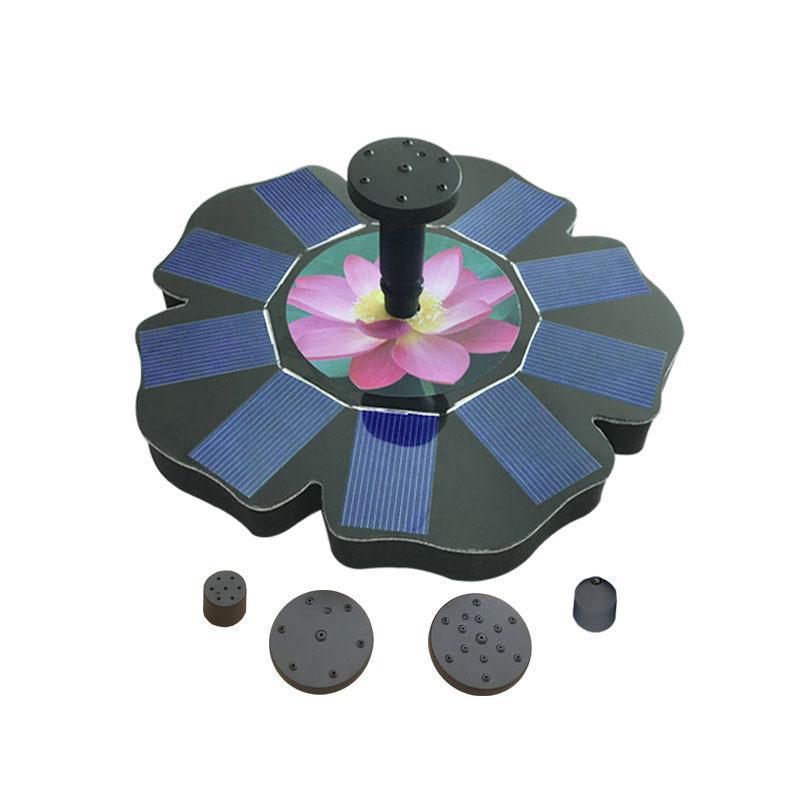 Solar Floating Decorate Energy Saving Lotus Pattern Water Fountain