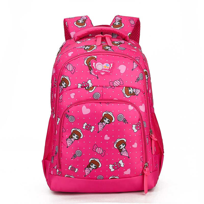 Grande Capacità Dei Bambini Borse Da Scuola Per Le Ragazze adolescenti Zaino impermeabile Scuola zaino ortopedico Schoolbag mochilas escola: red 2