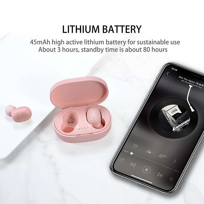 A6S TWS Bluetooth 5.0 Earphone Noise Cancelling fone Headset With Mic Handsfree Earbuds For All Smart Watches Wireless Earbud